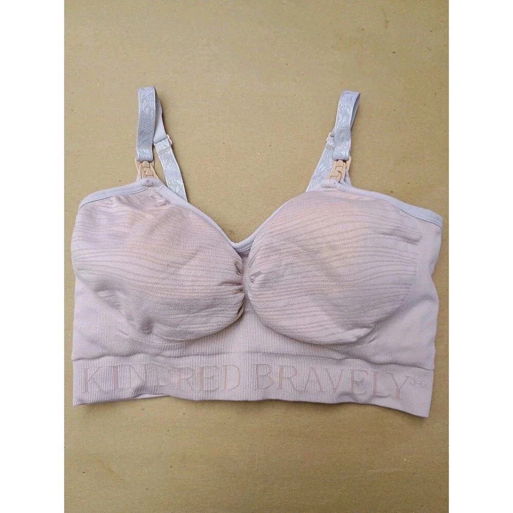 Kindred Bravely Sublime Hands-Free Pumping & Nursing Bra Size Medium Beige